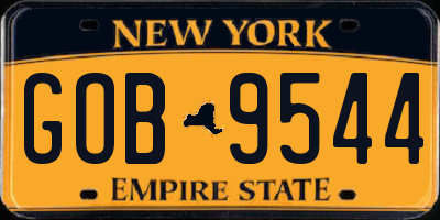 NY license plate GOB9544