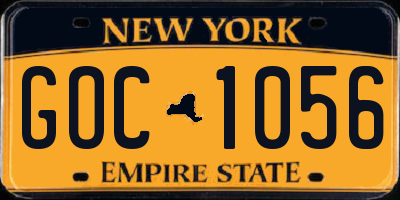 NY license plate GOC1056