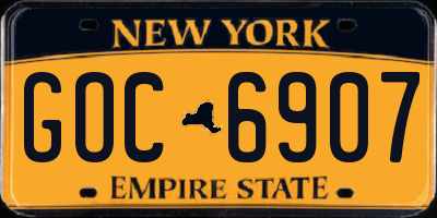 NY license plate GOC6907