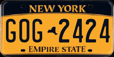 NY license plate GOG2424