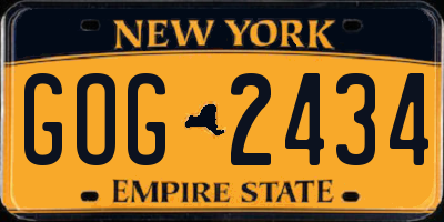 NY license plate GOG2434