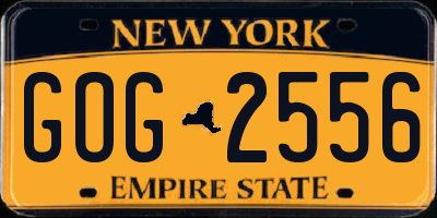 NY license plate GOG2556