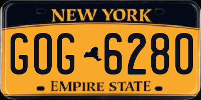 NY license plate GOG6280