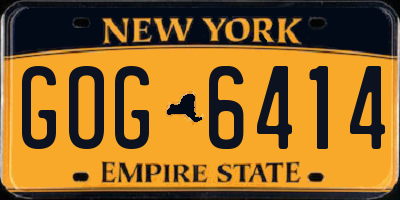NY license plate GOG6414