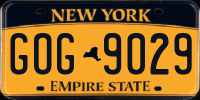NY license plate GOG9029
