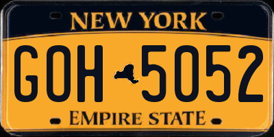 NY license plate GOH5052