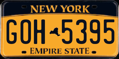 NY license plate GOH5395