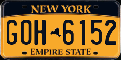NY license plate GOH6152
