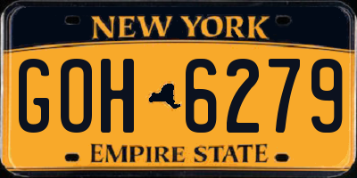 NY license plate GOH6279