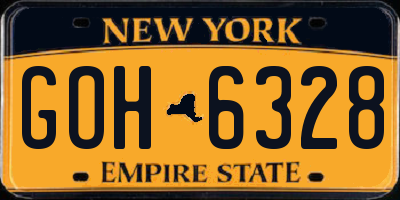 NY license plate GOH6328