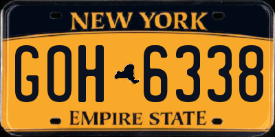 NY license plate GOH6338
