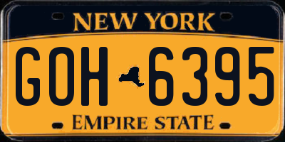NY license plate GOH6395