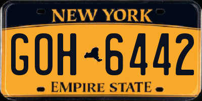 NY license plate GOH6442