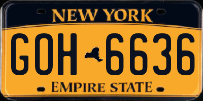 NY license plate GOH6636