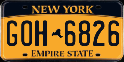NY license plate GOH6826
