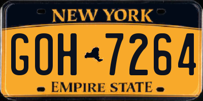 NY license plate GOH7264
