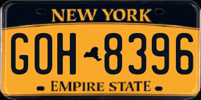 NY license plate GOH8396