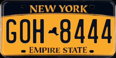 NY license plate GOH8444