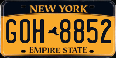 NY license plate GOH8852