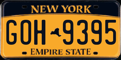 NY license plate GOH9395