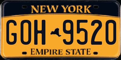 NY license plate GOH9520