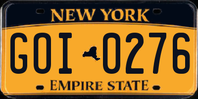 NY license plate GOI0276