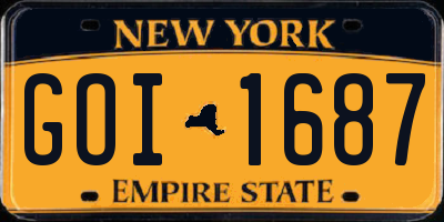 NY license plate GOI1687