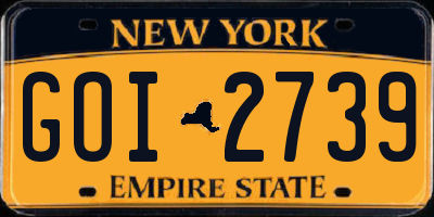 NY license plate GOI2739