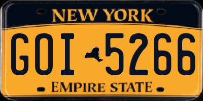 NY license plate GOI5266