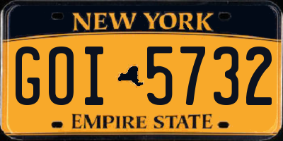 NY license plate GOI5732