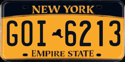 NY license plate GOI6213