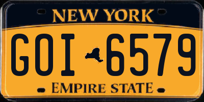 NY license plate GOI6579
