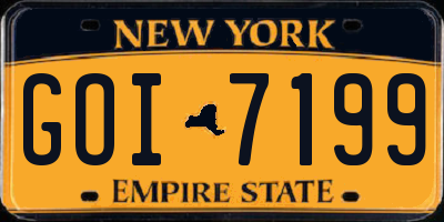 NY license plate GOI7199