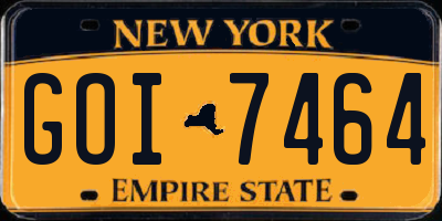 NY license plate GOI7464