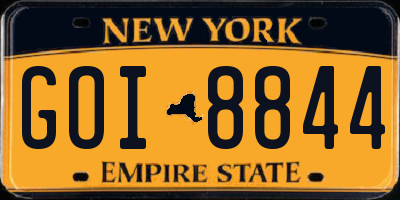 NY license plate GOI8844