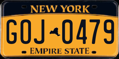 NY license plate GOJ0479