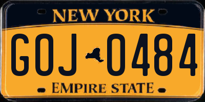 NY license plate GOJ0484