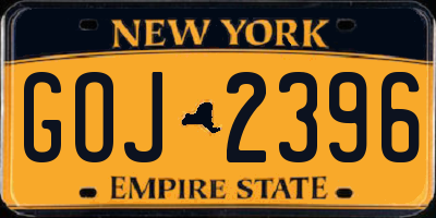 NY license plate GOJ2396
