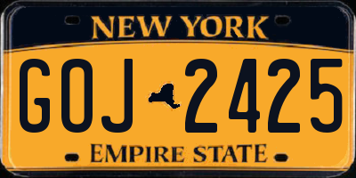 NY license plate GOJ2425