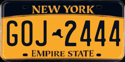 NY license plate GOJ2444