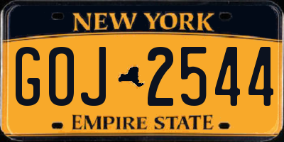 NY license plate GOJ2544