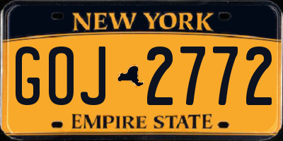 NY license plate GOJ2772