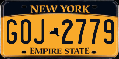 NY license plate GOJ2779