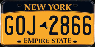 NY license plate GOJ2866