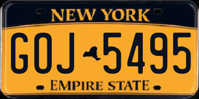 NY license plate GOJ5495