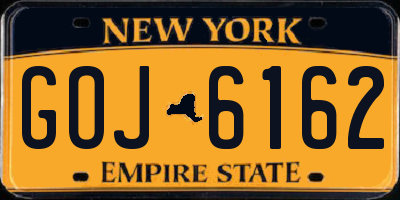 NY license plate GOJ6162