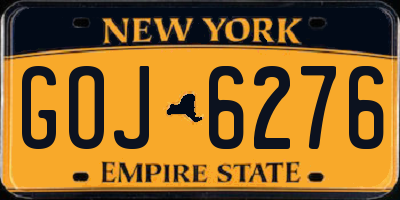 NY license plate GOJ6276
