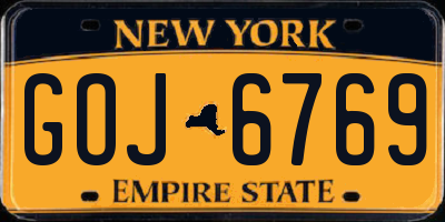 NY license plate GOJ6769