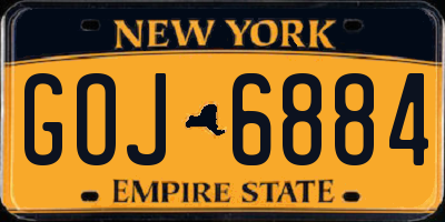 NY license plate GOJ6884