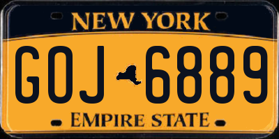 NY license plate GOJ6889